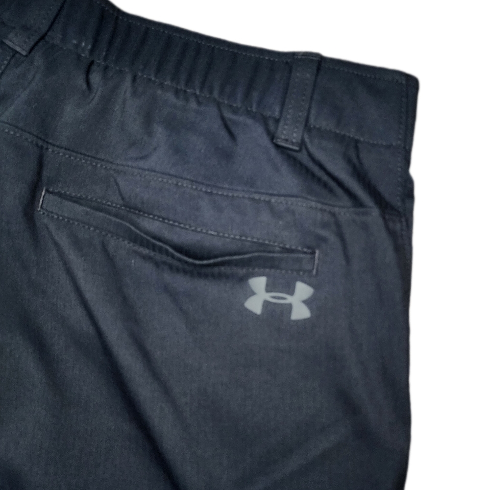 Under Armour Mens Size 34 Black Flat Front Performance Golf Shorts 2 - Picture 4 of 5